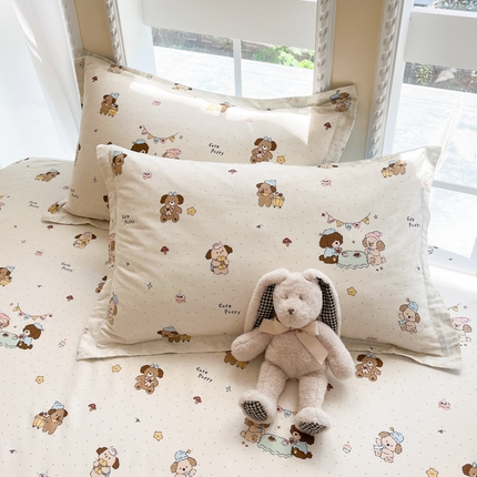 铭成家纺 2024新款新疆棉喷气印花小清新系列单品枕套甜品派对