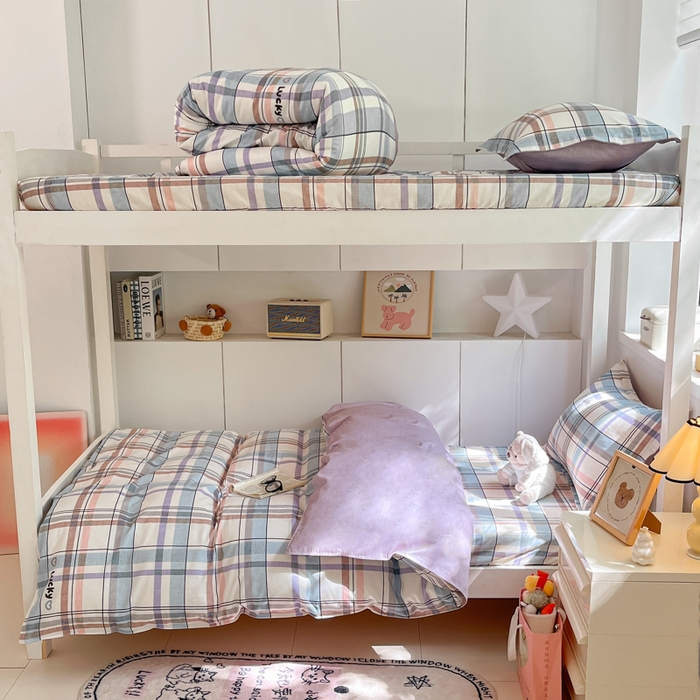 91家纺网 家纺一手货源 找家纺 2024新款全棉印花三件套学生宿舍床三件套上下铺床单被套 布兰迪