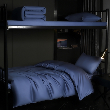 2024新款A类100支长绒棉全棉学生上下铺宿舍三件套六件套--莫奈系列 莫奈-宾利蓝