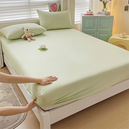 91家纺网 家纺一手货源 找家纺 （总）2024新款纯色全棉简约床笠