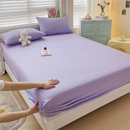 91家纺网 家纺一手货源 找家纺 （总）2024新款纯色全棉简约床笠