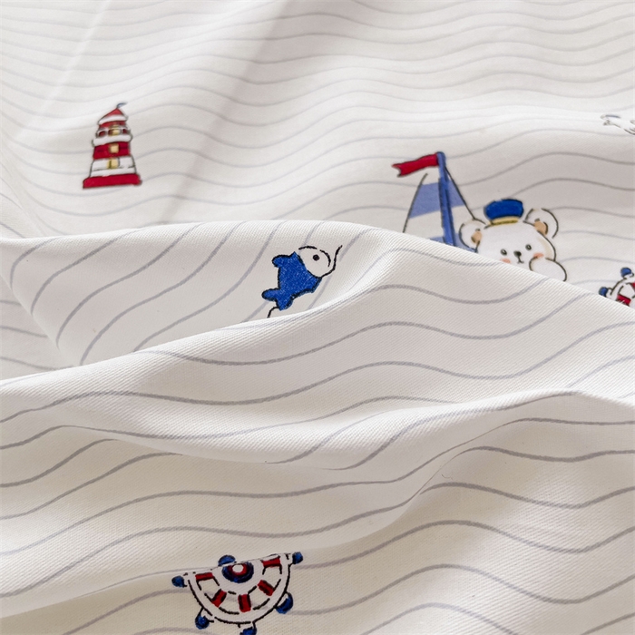 91家纺网 家纺一手货源 找家纺 名兮家居 2024年新款全棉床单 航海家