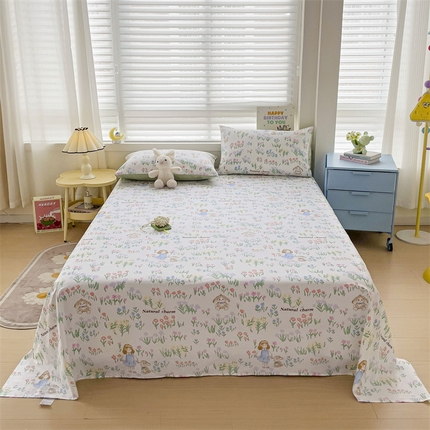 名兮家居 2024年新款全棉床单 莫奈花园