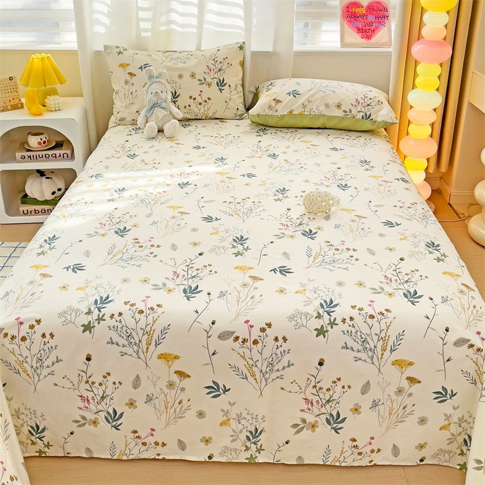 91家纺网 家纺一手货源 找家纺 名兮家居 2024年新款全棉床单 东篱