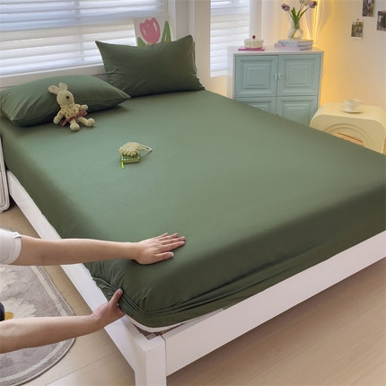 91家纺网 家纺一手货源 找家纺 （总）2024新款纯色全棉简约床笠