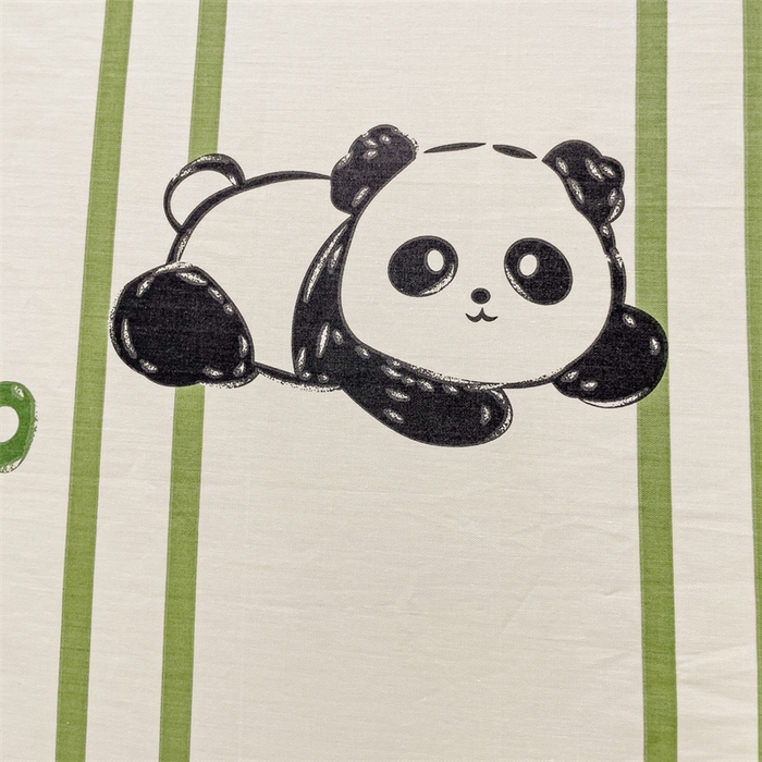 91家纺网 家纺一手货源 找家纺 名兮家居 2024年新款全棉床单 呆萌熊猫