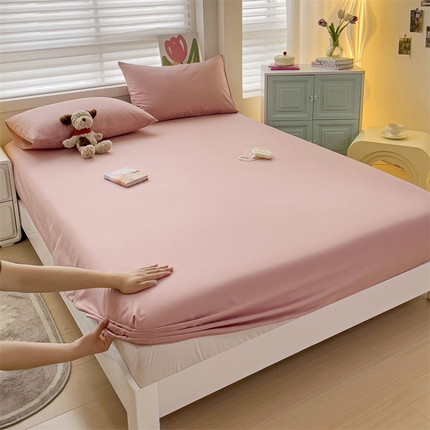 91家纺网 家纺一手货源 找家纺 （总）2024新款纯色全棉简约床笠