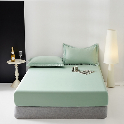 91家纺网 家纺一手货源 找家纺 （总）寝柔家纺 2024新款100S全棉贡缎纯色长绒棉纯棉床笠多规格