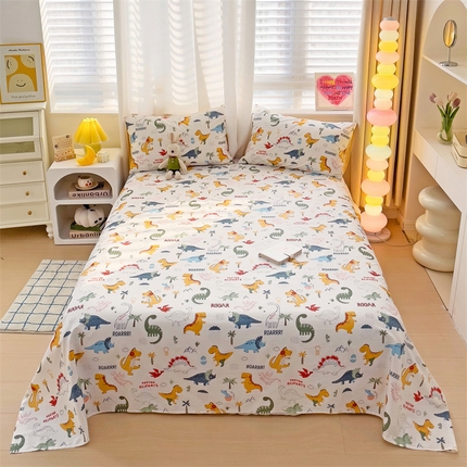 名兮家居 2024年新款全棉床单 恐龙王国