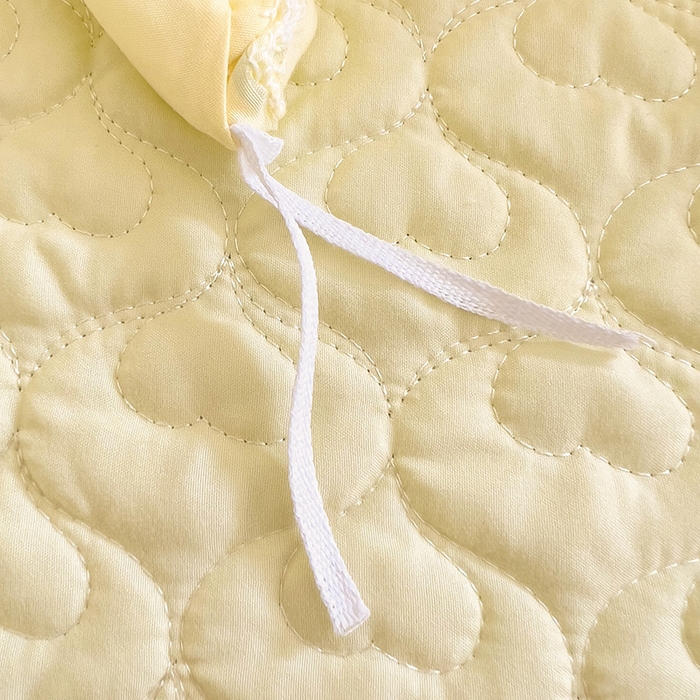 91家纺网 家纺一手货源 找家纺 言熙居家纺 2024新款韩版贴布绣雪纺花边床盖款四件套-初恋 初恋-黄