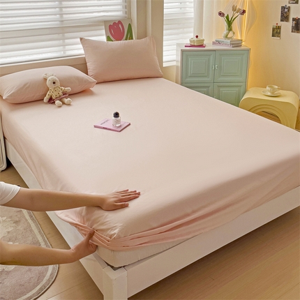 91家纺网 家纺一手货源 找家纺 （总）2024新款纯色全棉简约床笠