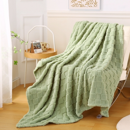 91家纺网 家纺一手货源 找家纺 （总）巴木赫 2024新款塔芙绒面包格毛毯毯子