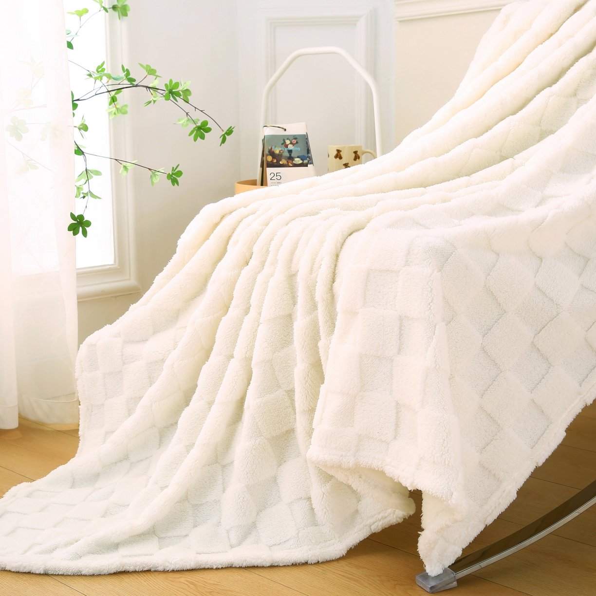 91家纺网 家纺一手货源 找家纺 （总）巴木赫 2024新款塔芙绒面包格毛毯毯子