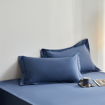 91家纺网 家纺一手货源 找家纺 （总）寝柔家纺 2024新款100支纯棉长绒棉全棉贡缎纯色枕套
