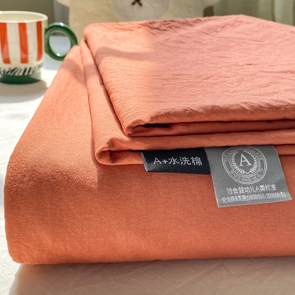 91家纺网 家纺一手货源 找家纺 （总）芷凡家纺 2024新款A类水洗云朵棉纯色床单