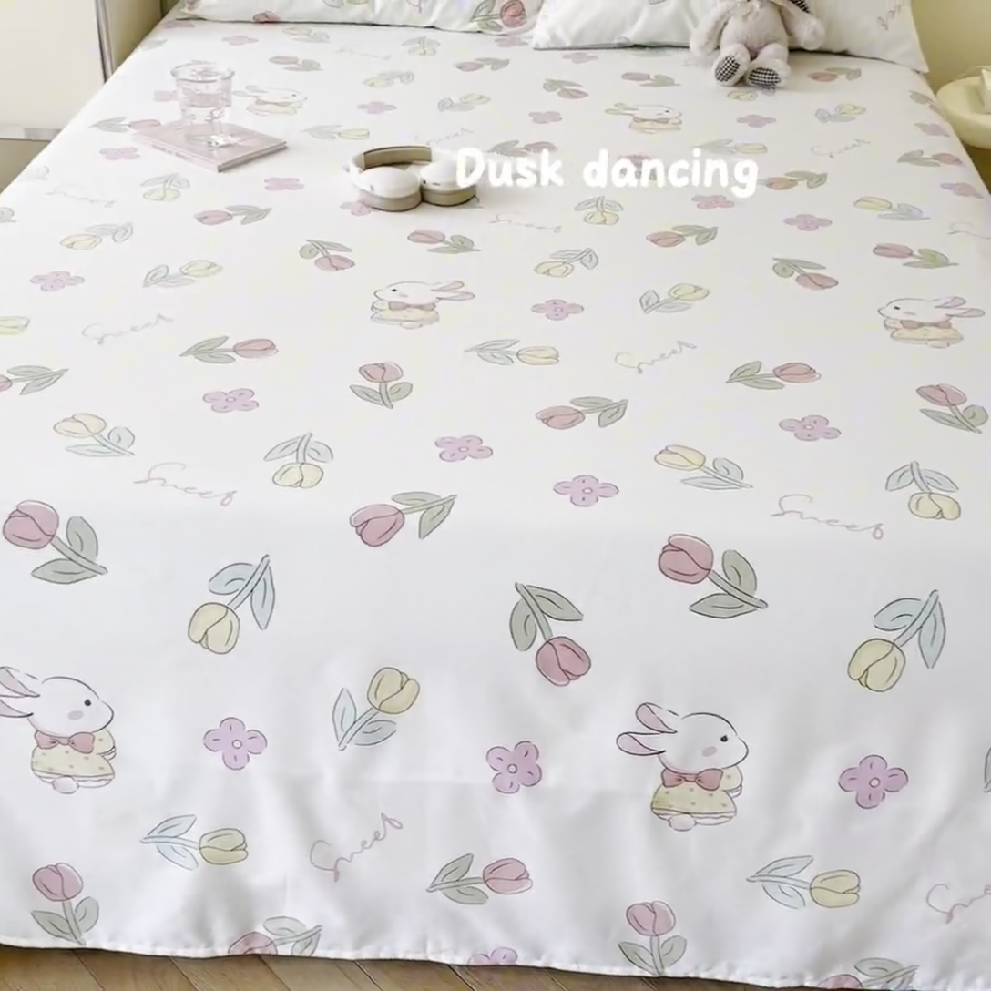 91家纺网 家纺一手货源 找家纺 名兮家居 2024年新款全棉床单 春意恋