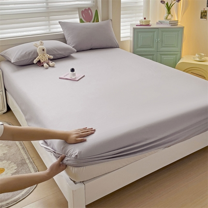 91家纺网 家纺一手货源 找家纺 （总）2024新款纯色全棉简约床笠