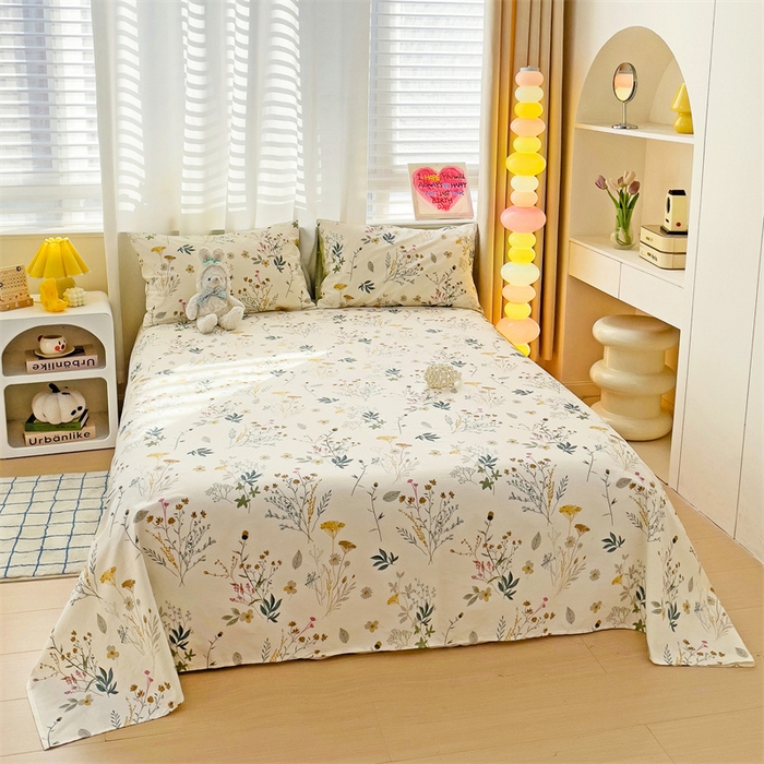 91家纺网 家纺一手货源 找家纺 名兮家居 2024年新款全棉床单 东篱