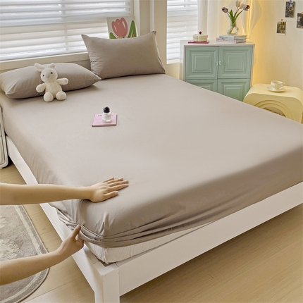 91家纺网 家纺一手货源 找家纺 （总）2024新款纯色全棉简约床笠