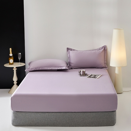 91家纺网 家纺一手货源 找家纺 （总）寝柔家纺 2024新款100S全棉贡缎纯色长绒棉纯棉床笠多规格