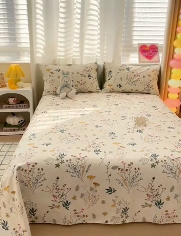 91家纺网 家纺一手货源 找家纺 名兮家居 2024年新款全棉床单 东篱