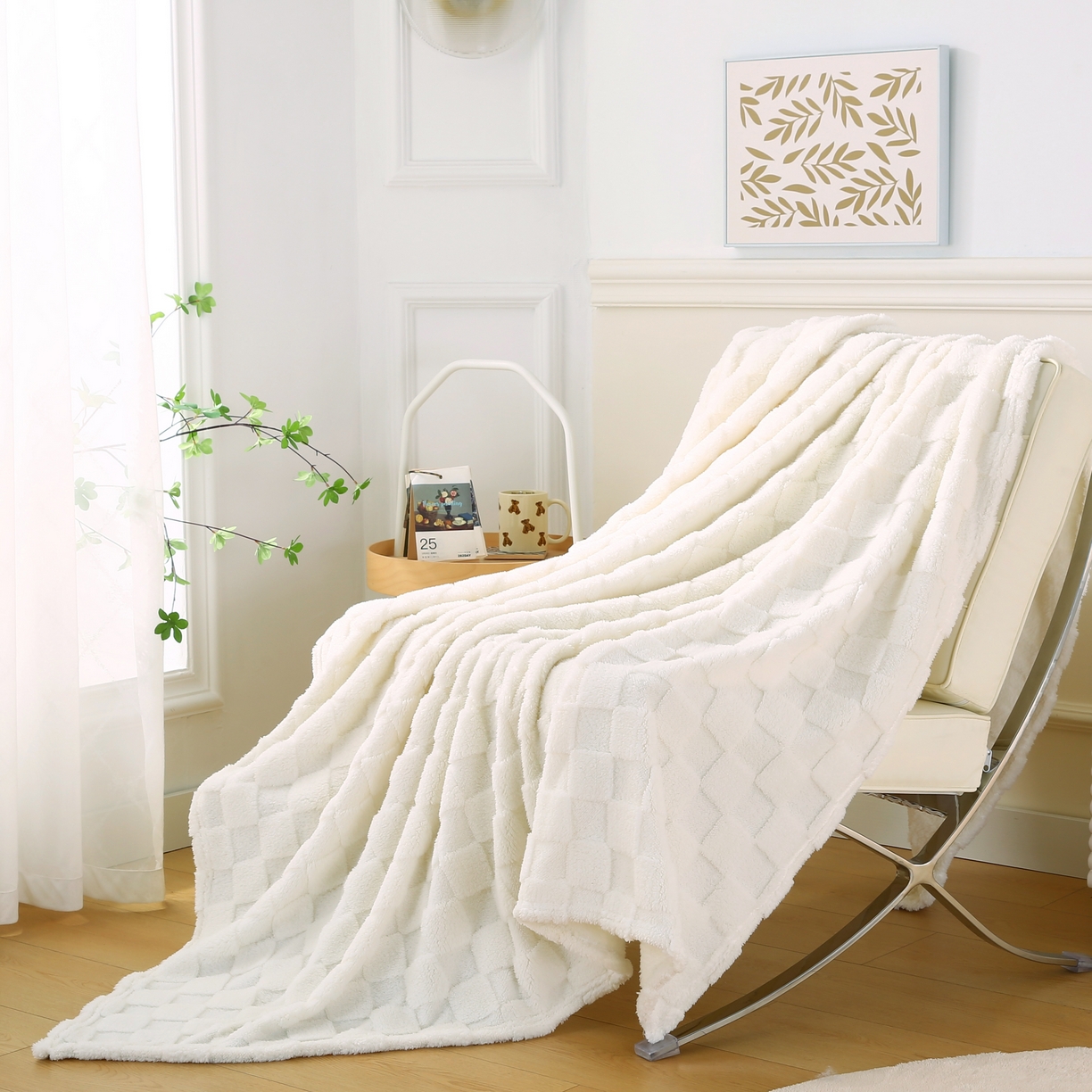 91家纺网 家纺一手货源 找家纺 （总）巴木赫 2024新款塔芙绒面包格毛毯毯子