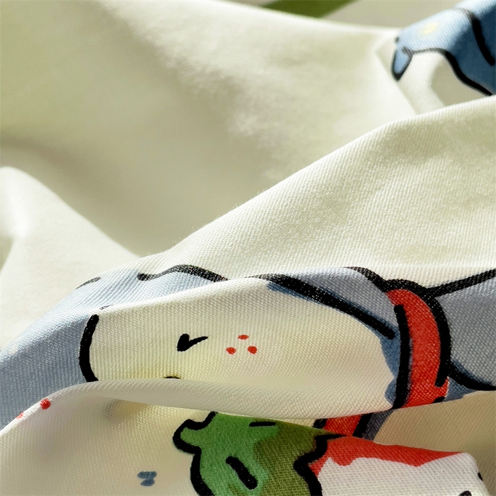 91家纺网 家纺一手货源 找家纺 名兮家居 2024年新款全棉床单 动物联欢