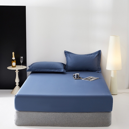 91家纺网 家纺一手货源 找家纺 （总）寝柔家纺 2024新款100S全棉贡缎纯色长绒棉纯棉床笠多规格