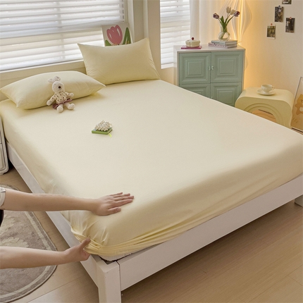 91家纺网 家纺一手货源 找家纺 （总）2024新款纯色全棉简约床笠