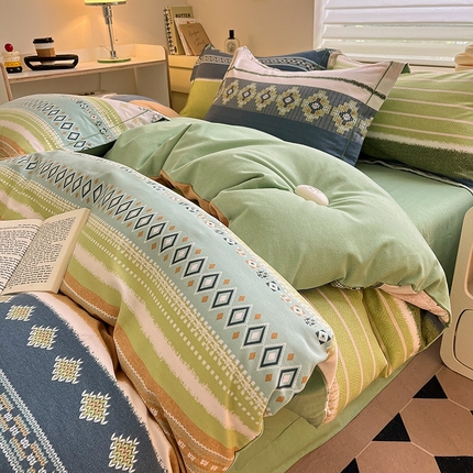 91家纺网 家纺一手货源 找家纺 格里芬家纺 2025新款加厚全棉磨毛纯棉磨毛四件套 达米安