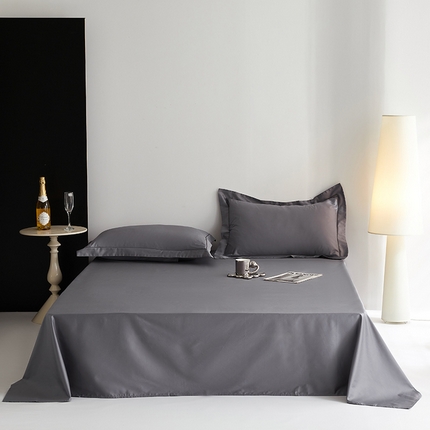 91家纺网 家纺一手货源 找家纺 （总）寝柔家纺 2024新款100支全棉贡缎纯色纯棉床单素色