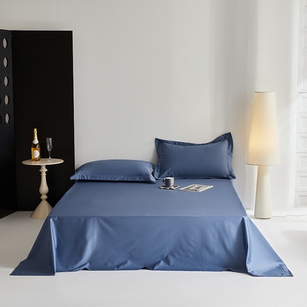 91家纺网 家纺一手货源 找家纺 （总）寝柔家纺 2024新款100支全棉贡缎纯色纯棉床单素色