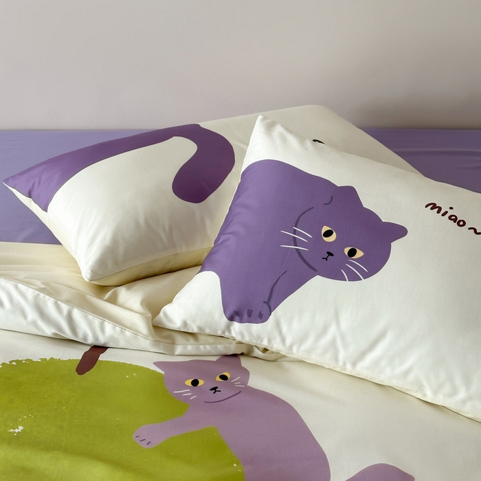 91家纺网 家纺一手货源 找家纺 （总）艾沁家纺 2024新款40S全棉贡缎数码印花水洗棉四件套