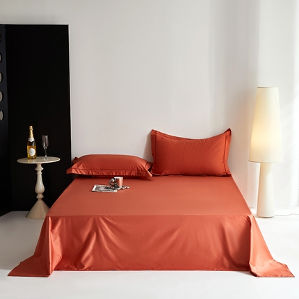 91家纺网 家纺一手货源 找家纺 （总）寝柔家纺 2024新款100支全棉贡缎纯色纯棉床单素色