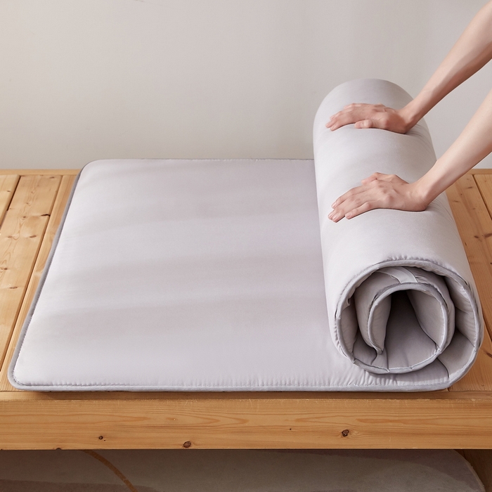 91家纺网 家纺一手货源 找家纺 招财狼 2024新款水洗棉硬质棉学生床垫 灰色