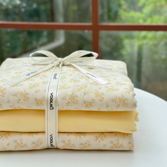 91家纺网 家纺一手货源 找家纺 麦伦 2024春夏新品全棉有氧双层纱印花系列四件套-叠拍图（2） 晴天