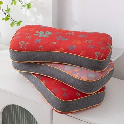 （总）织布人 2024新款荞麦枕全棉双层纱百福枕护颈纳福平安健康荞麦枕头