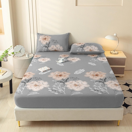 泽西家纺 2024新款亲肤棉印花床笠 秋意浓