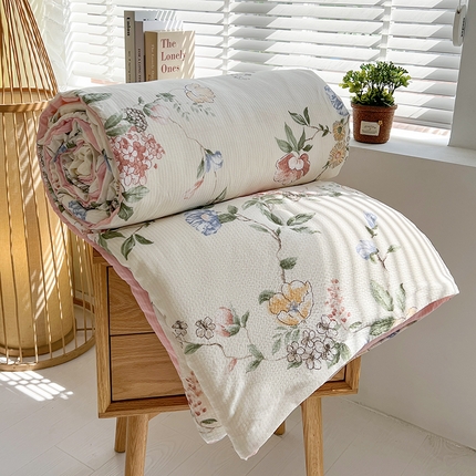 91家纺网 家纺一手货源 找家纺 （总）梦莱情 2025新款泡泡棉提花夏被