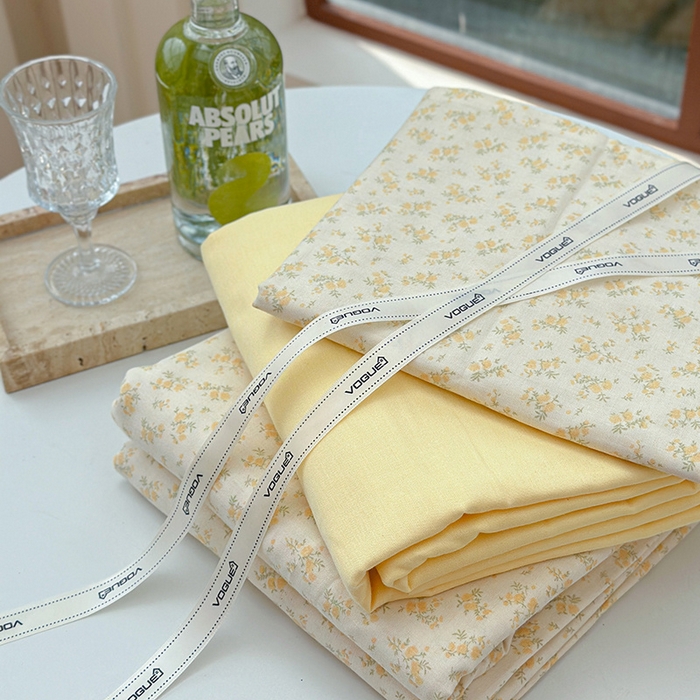 91家纺网 家纺一手货源 找家纺 麦伦 2024春夏新品全棉有氧双层纱印花系列四件套-叠拍图（2） 晴天