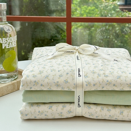 麦伦 2024春夏新品全棉有氧双层纱印花系列四件套-叠拍图（2） 春山集