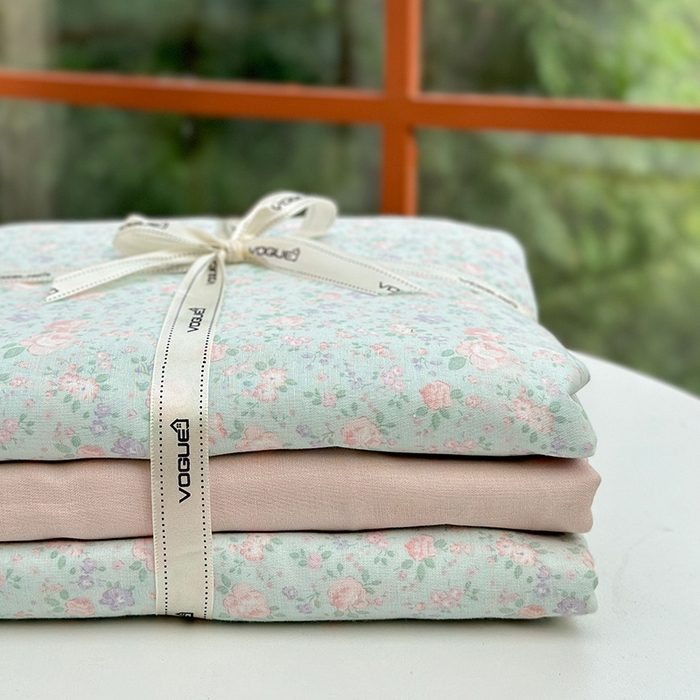 91家纺网 家纺一手货源 找家纺 麦伦 2024春夏新品全棉有氧双层纱印花系列四件套-叠拍图（2） 海德花园兰