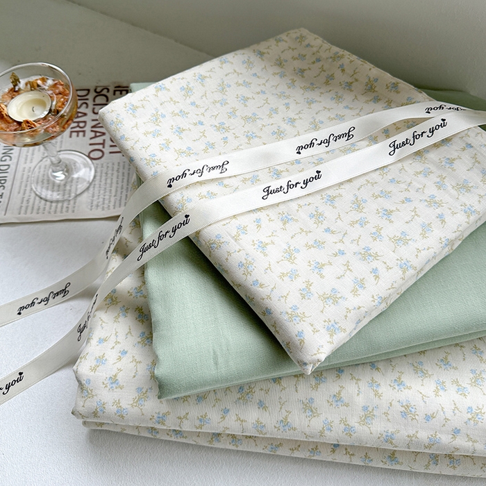 91家纺网 家纺一手货源 找家纺 麦伦 2024春夏新品全棉有氧双层纱印花系列四件套-叠拍图（2） 春山集