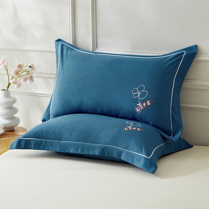 91家纺网 家纺一手货源 找家纺 丰淘 2024新款向阳花开枕套 向阳花开-浅蓝