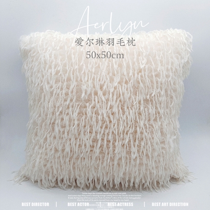 91家纺网 家纺一手货源 找家纺 （总）澜屿 新款艾尔琳羽毛枕方枕