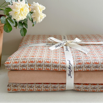 麦伦 2024春夏新品全棉有氧双层纱印花系列四件套-叠拍图（2） 西西里