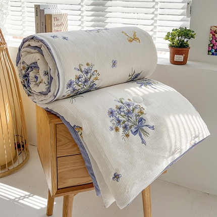 91家纺网 家纺一手货源 找家纺 （总）梦莱情 2025新款泡泡棉提花夏被