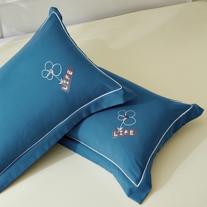 91家纺网 家纺一手货源 找家纺 丰淘 2024新款向阳花开枕套 向阳花开-浅蓝