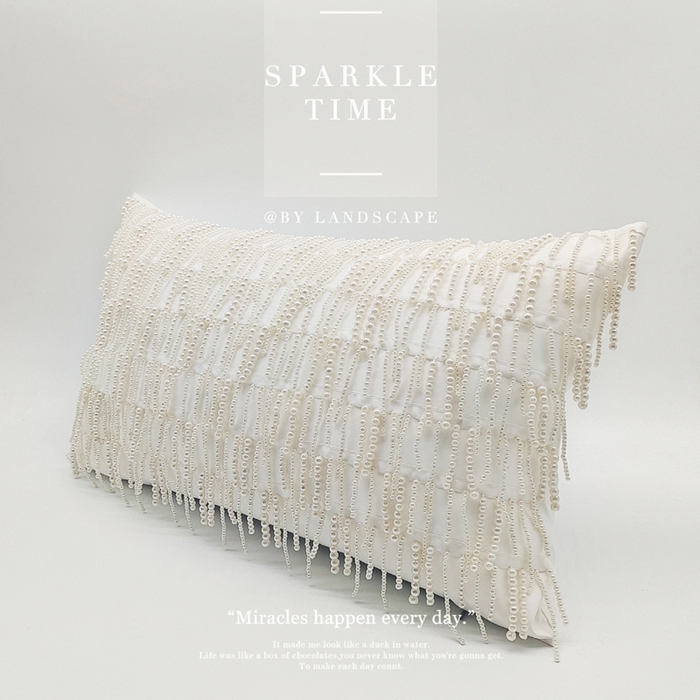 91家纺网 家纺一手货源 找家纺 （总）澜屿 新款微光珍珠小抱枕