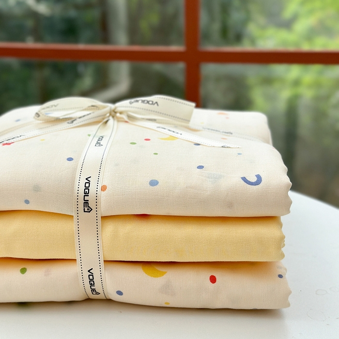 91家纺网 家纺一手货源 找家纺 麦伦 2024春夏新品全棉有氧双层纱印花系列四件套-叠拍图（2） 蜡笔画